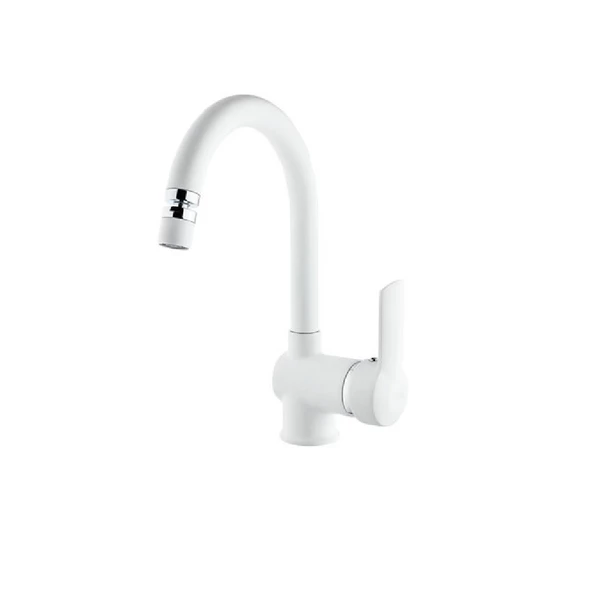Foma Vista White Kuğu Lavabo Bataryası Mat Beyaz 1024Vw ürün görseli 1