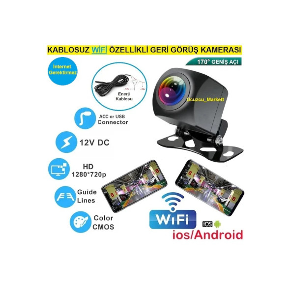 Cep Telefon ile Arka Geri Vites Kamera İzleme İmkanı Wifi ürün görseli 1