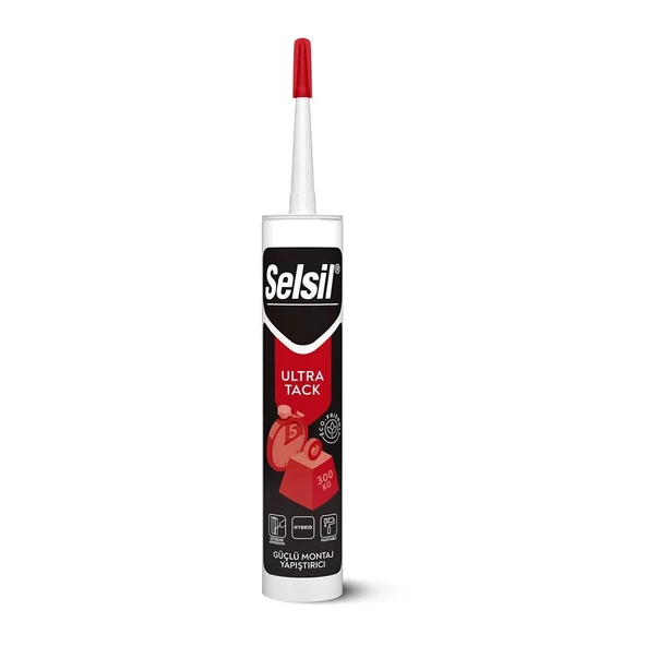 Selsil 290 ml Ultra High Tack Hibrit Çok Amaçlı Korniş/Kornej Yapıştırıcı Beyaz ürün görseli 1