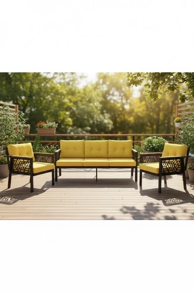 adımshops 3+1+1 MELİSA Balkon-bahçe-kafe Çay Seti Koltuk Oturma Takımı-oturma Grubu,ofis Koltuğu ürün görseli 1