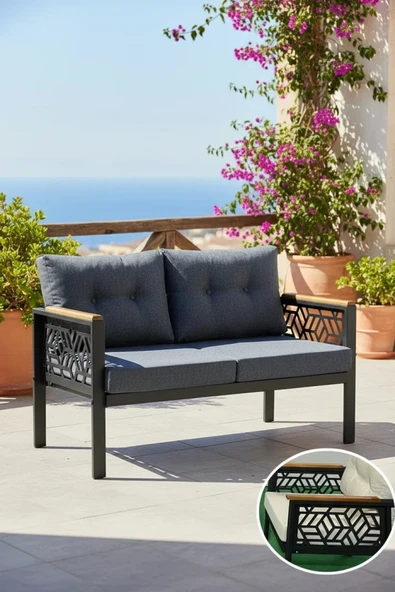 adımshops MELİSA Balkon-bahçe-kafe Çay Seti Koltuk Oturma Takımı-oturma Grubu,ofis Koltuğu 2'li ürün görseli 1