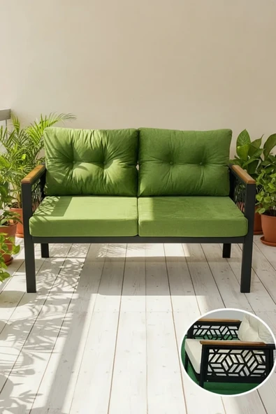 adımshops MELİSA Balkon-bahçe-kafe Çay Seti Koltuk Oturma Takımı-oturma Grubu,ofis Koltuğu 2'li ürün görseli 1