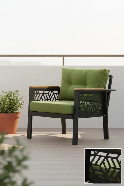 adımshops MELİSA Balkon-bahçe-kafe Çay Seti Koltuk Oturma Takımı-oturma Grubu,ofis Koltuğu tekli ürün görseli 1