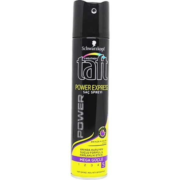 Taft Saç Sprey 250 ml Power Express Güçlü Tutuş Sarı ürün görseli 1