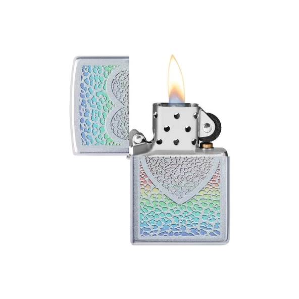 Zippo Çakmak 49780 Heart Design - Resim 4
