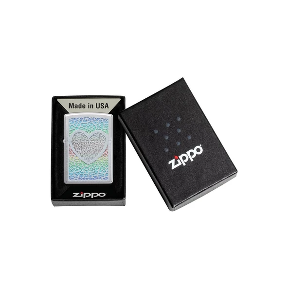 Zippo Çakmak 49780 Heart Design - Resim 5