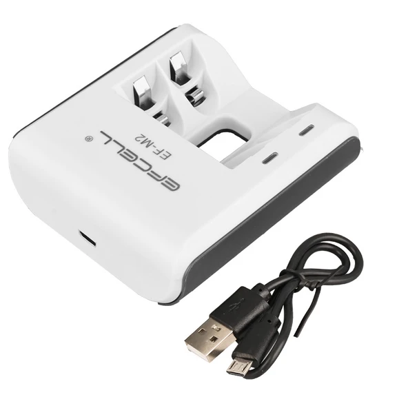 Efcell Ef-M2 2Xaa/Aaa Pil Şarj Cihazı 23029 ürün görseli 1