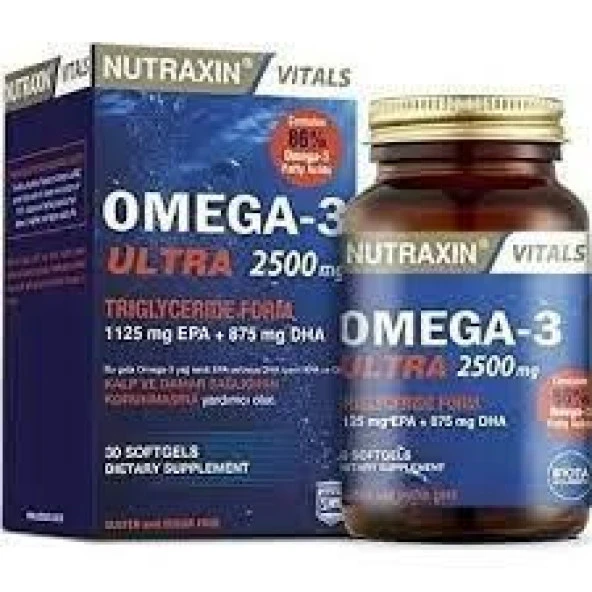 Nutraxin Vitals Omega-3 Ultra 2500 mg 30 Softgel ürün görseli 1