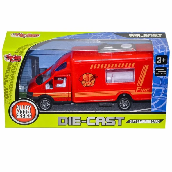 XFD889-289 Kutulu Çek Bırak Die-Cast Kurtarma Aracı- İTFAİYE ARABASI ürün görseli 1