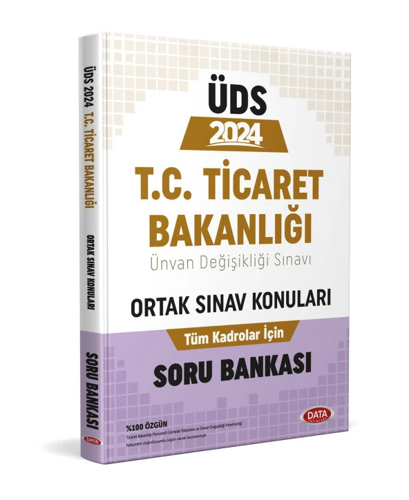 Data 2024 ÜDS Ticaret Bakanlığı Tüm Kadrolar İçin Ortak Sınav Konuları Soru Bankası Ünvan Değişikli ürün görseli 1