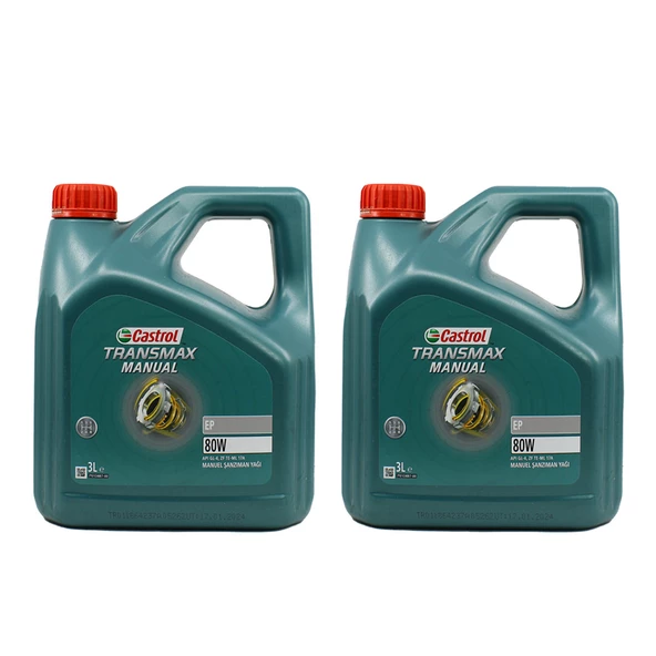 Castrol Manual EP 80W 3 Lt GL-4 Manuel Şanzıman Yağı (2 Adet) ürün görseli 1