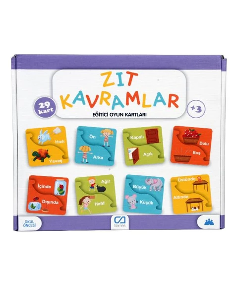 Zıt Kavramlar Eğitici Oyun Kartları ürün görseli 1
