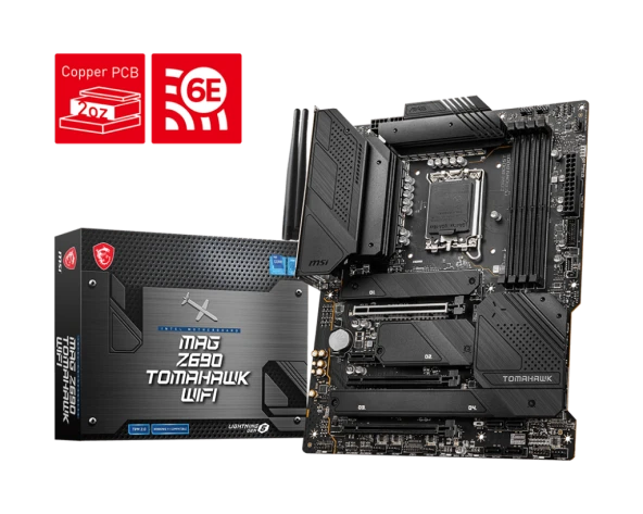Msi Mag Z690 Tomahawk Wifi Soket 1700 DDR5 6400(Oc) Pcı-E Gen 5 M.2 Wi-Fi6 Atx Anakart ürün görseli 1