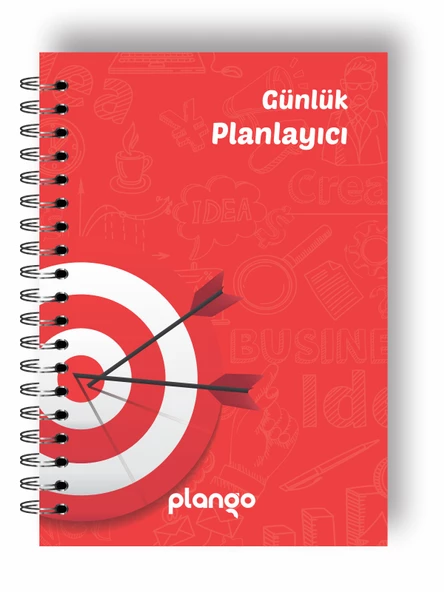 Kırmızı Hedef Günlük Planlayıcı Defter -  Ders Çalışma Planlayıcı Defteri - Planlama Defteri ürün görseli 1