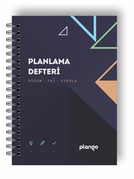 Siyah Lacivert Günlük Planlayıcı Defter -  Ders Çalışma Planlayıcı Defteri - Planlama Defteri ürün görseli 1