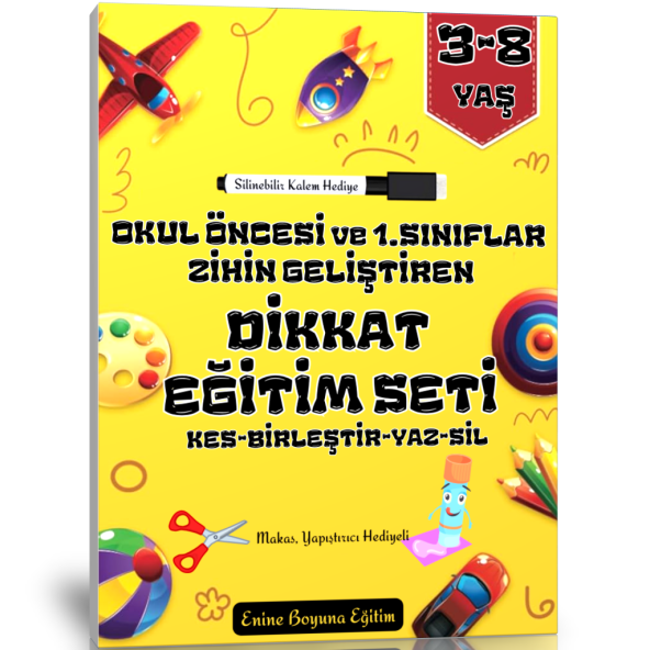 Zihin Geliştiren Dikkat Eğitim Seti (Okul Öncesi ve 1. Sınıflar İçin) ürün görseli 1