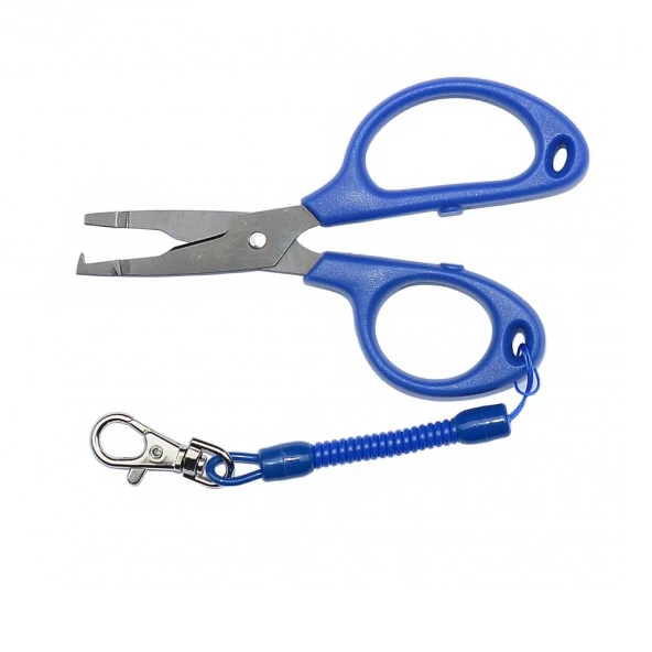 Captain 7516 Balıkçı Makas Spiral Kablolu Karabinalı 12cm ürün görseli 1