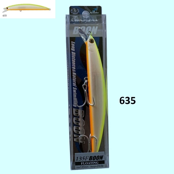 Zipbaits Minnow Boon 135F Rolling Wobbling 24gr Maket Yem - Resim 5