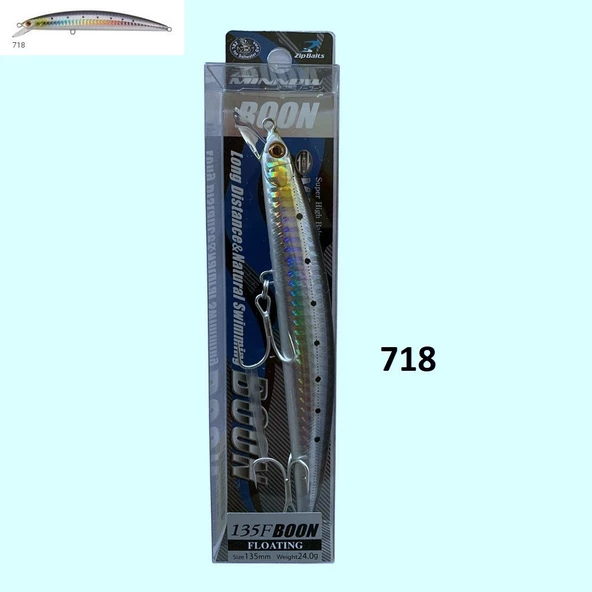 Zipbaits Minnow Boon 135F Rolling Wobbling 24gr Maket Yem - Resim 11