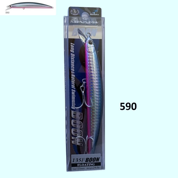 Zipbaits Minnow Boon 135F Rolling Wobbling 24gr Maket Yem - Resim 4