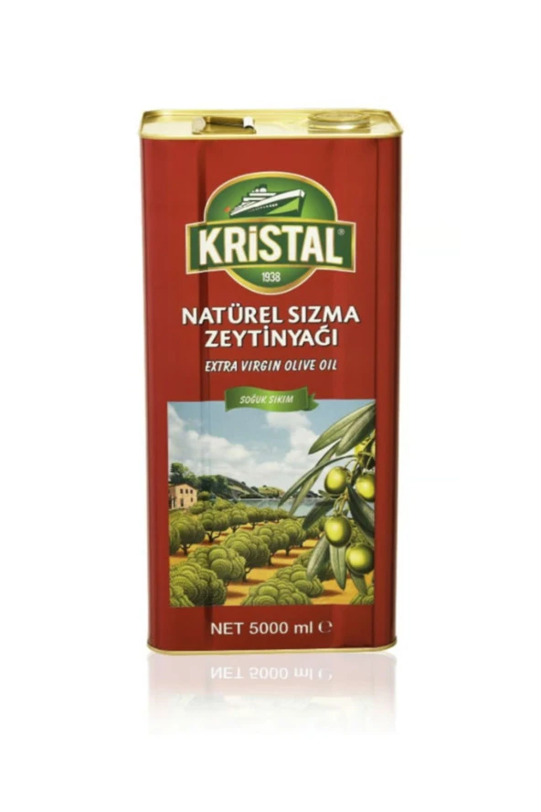 Kristal Natürel Sızma Zeytinyağı 5 L Teneke ürün görseli 1