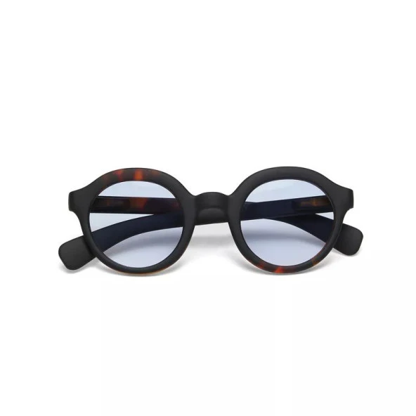 Okkia Lauro Unisex Yuvarlak Siyah Havana Güneş Gözlüğü   Mavi Gradyan ürün görseli 1