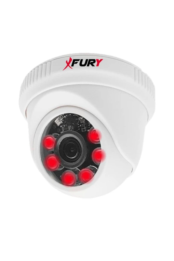 FURY 5mp 3.6mm Lensli 1080p 2mp Görüntü 6 Atom Led Gece Görüşlü İç Mekan Full Hd Güvenlik Kamerası 1412A ürün görseli 1