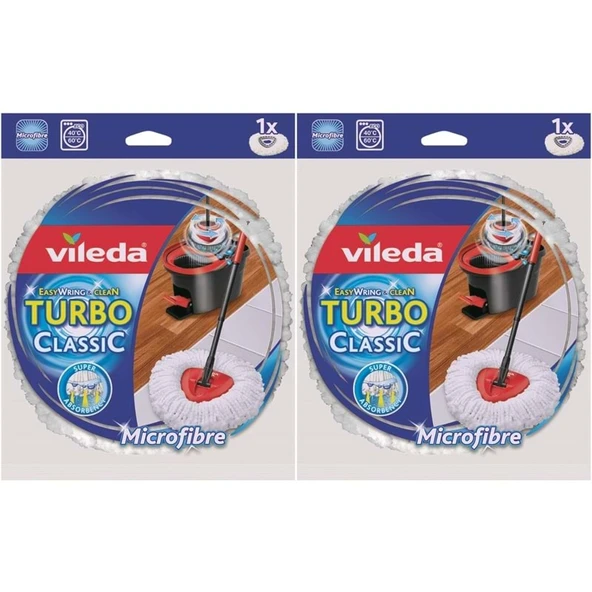 Vileda Turbo Yedek Mop Paspas Ucu (%100 Mikrofiber) (2 Li Set) ürün görseli 1