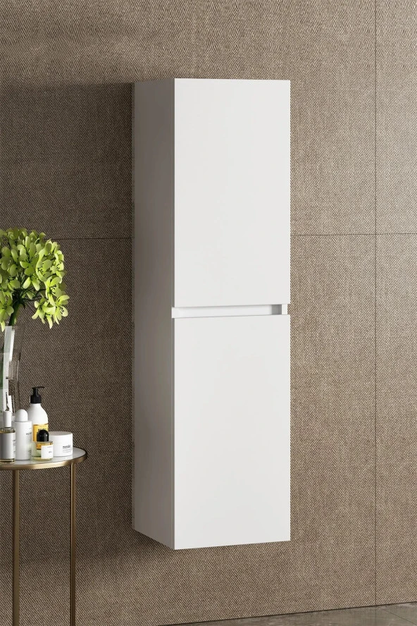 Alfa Banyo Viola Beyaz 140 Cm MDF Banyo Boy Dolabı-- HAZIR KURULU ürün görseli 1