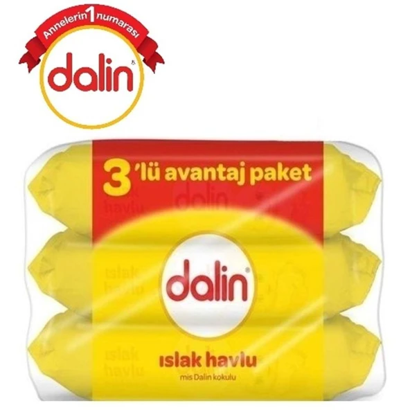 Dalin Islak Havlu Mendil Klasik 56 Yaprak 3 Lü Pk (168 Yaprak) Yapışkan Bantlı ürün görseli 1