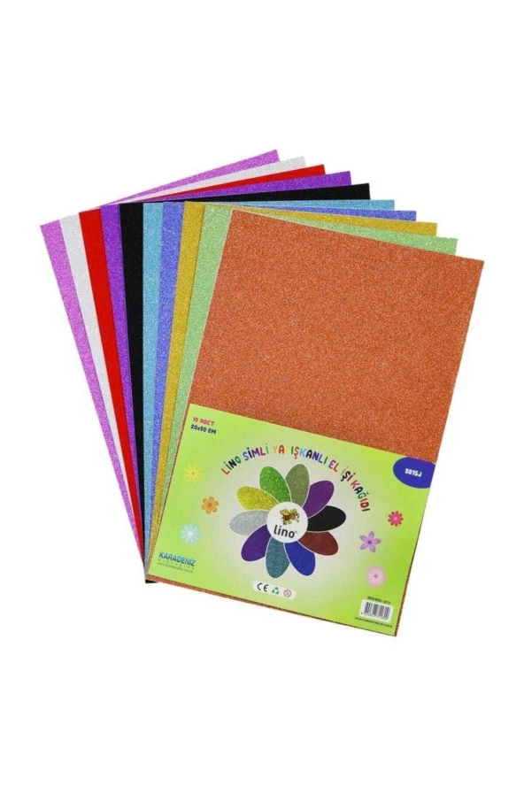 Simli Yapışkanlı El Işi Kağıdı 10'lu (20*30 Cm ) ürün görseli 1