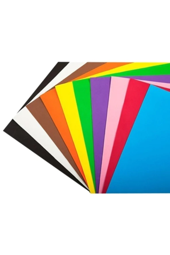Renkli 50x70 Cm Fon Kartonu 10 Renk (1 RULO) Büyük Boy ürün görseli 1