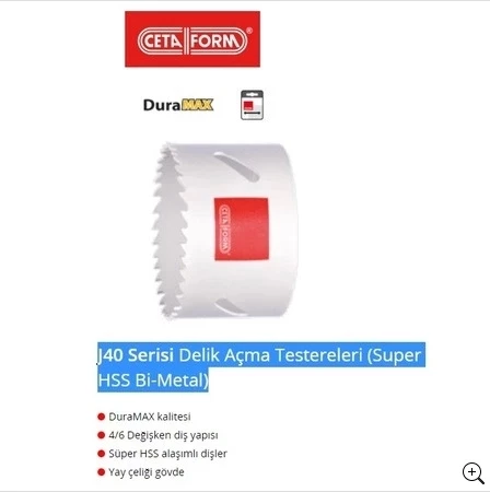 J40-40 Serisi Delik Açma Panç super Hss Bi-meta ceta. ürün görseli 1