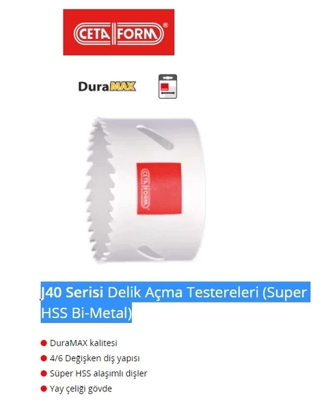 J40-20 Serisi Delik Açma Panç super Hss Bi-met ceta. ürün görseli 1