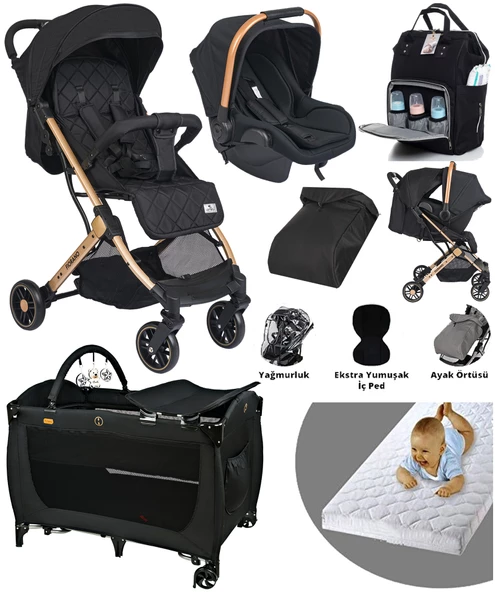 Yeni Doğan Full Set 9 In 1 Lorelli Fiorano Travel Sistem Kabin Bebek Arabası Baby Home 560 Park Yatak Oyun Parkı Beşik ürün görseli 1
