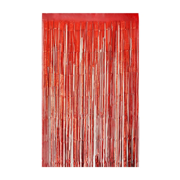 Mat Kırmızı Pearlize Asmal Fon Süsü 100x200 cm ürün görseli 1