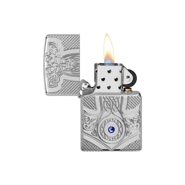 Zippo Çakmak 49289 Armor Medieval Design - Resim 3