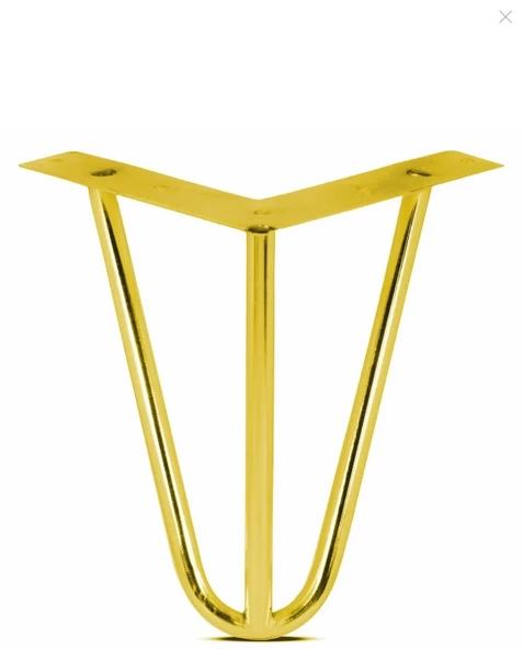 Grande Home Side Metal Ahşap ve Kütük Sehpa Ayağı 15 cm Gold ürün görseli 1