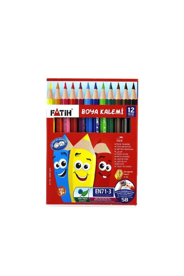 Fatih 12 Renk 1/2 Yarım Boy Kuru Boya 33012 ürün görseli 1