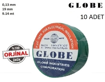 Globe Elektrikçi İzole Bant Yeşil ( 10 Adet ) ürün görseli 1