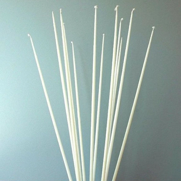 VIP 35 CM 8 PCS CHURCH WHİTE CANDLES BEYAZ ARINMA MUMU 8 ADET BEYAZ İNCE MUM BEYAZ KİLİSE MUMU ürün görseli 1