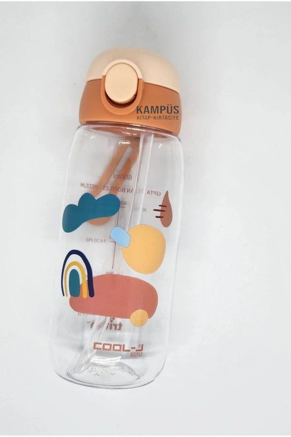 Gıpta Cool-J Medium 600ml Soft Pembe-Kahverengi Kilitli Tritan K7552 Matara ürün görseli 1