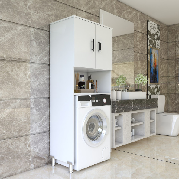 Esmopa Mobilya Çok Amaçlı Banyo Çamaşır Makinası Dolabı ürün görseli 1
