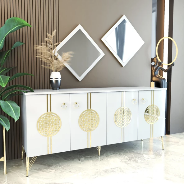 Elegant 171 Beyaz-Gold Konsol ürün görseli 1
