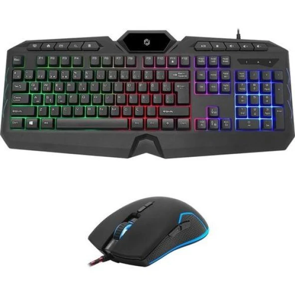 Frisby FK-4865QU Işıklı Kablolu Oyuncu Klavye Mouse Seti ürün görseli 1