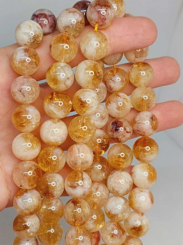 Sitrin Taşı Açık & Koyu Karışık Renk Dizi 12mm ürün görseli 1