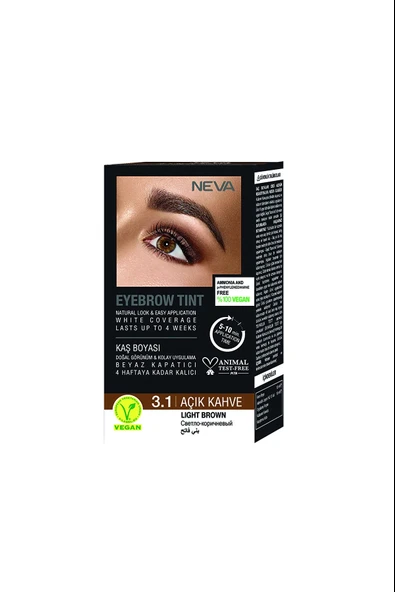 NevaEyebrow Tınt Kaş Boyası 15ml (vegan) 3.1 Açık Kahve ürün görseli 1