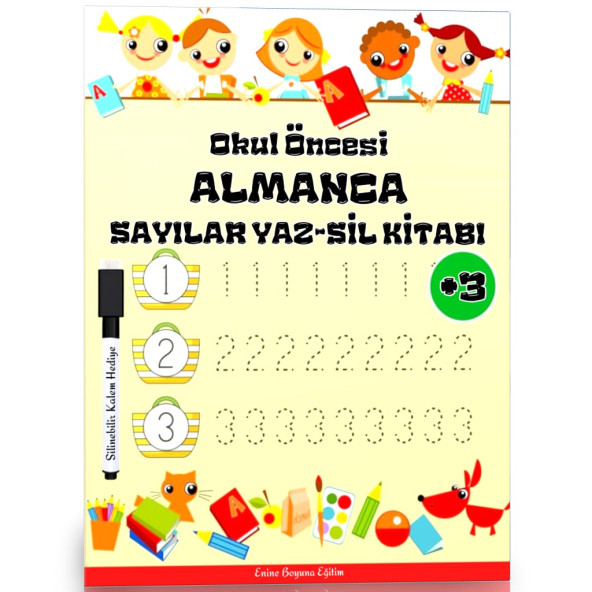 Okul Öncesi ALMANCA Sayılar YAZ-SİL Kitabı ürün görseli 1