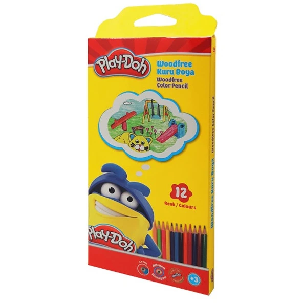 Play-Doh Kuru Boya Woodfree Altıgen 12 Li PLAY-KU029 ürün görseli 1