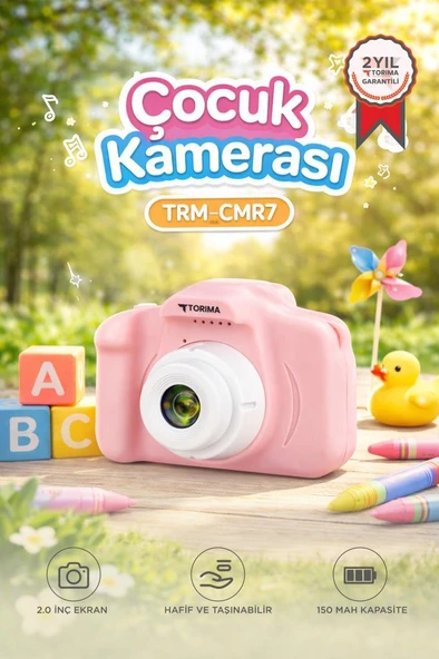 Dijital Fotoğraf Makineleri Çocuk Kamerası 1080P Hd CMR7 Pembe ürün görseli 1